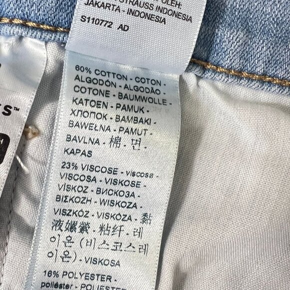 New Levi's Classic Straight Stretch Blue Jeans Womens Plus Size 24W M - Picture 10 of 10